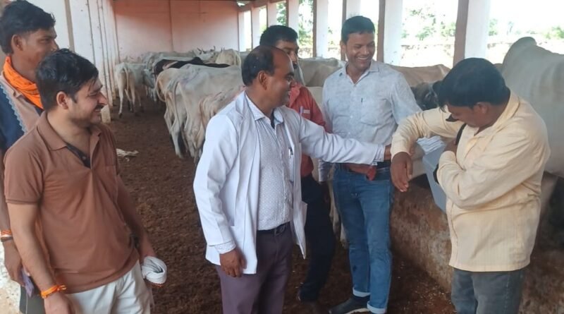 सिद्धार्थनगर के धनगढ़िया गो संरक्षण केंद्र में लम्पी स्किन डिजीज से बचाव के लिए गोवंशीय पशुओं का टीकाकरण