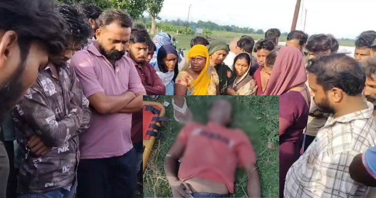 बानगंगा बैराज शोहरतगढ़ में युवक की मौत के बाद घटनास्थल